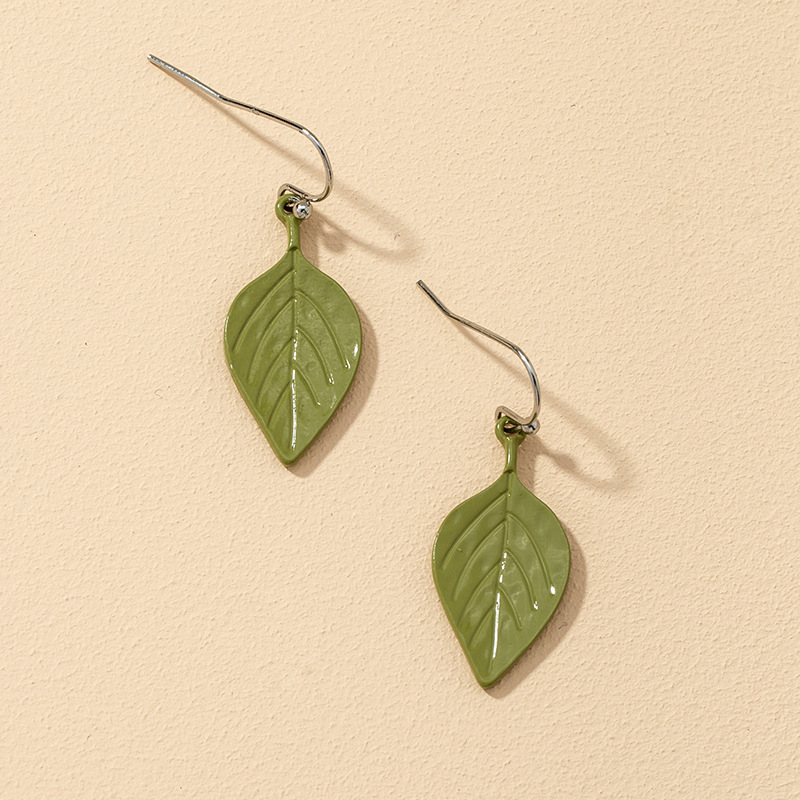 Fashion Jewelry Leaf Earrings  Necklace Set display picture 7