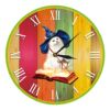 Cross -border creative modern minimalist pet cat hanging clock magic hat cat colorful acrylic Roman numeral hanging clock