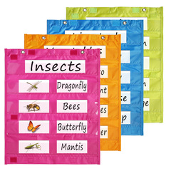 亞馬遜貨源 白板磁鐵掛袋 教學磁鐵掛袋 學習掛袋 pocket chart