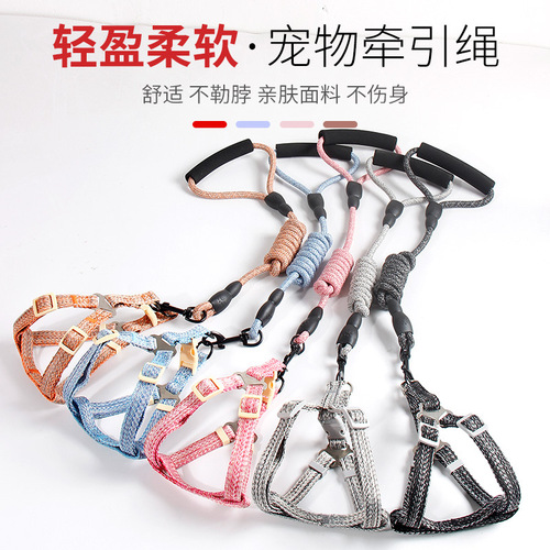 Dog leash small dog walking rope dog chain collar Teddy Golden Retriever Labrador Bichon Frize Puppy Small