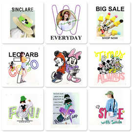 大号卡通美女烫画烫图T恤图案热转印贴花DIY衣服贴补丁贴熨烫装饰