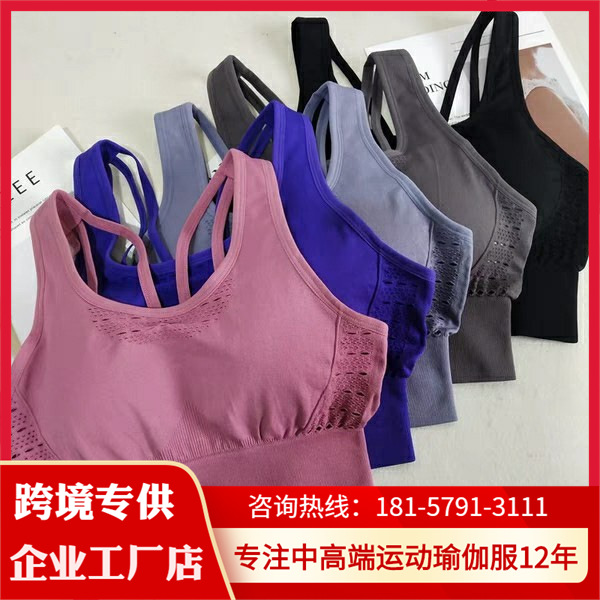 GYM Europe and America Hollow fashion back Quick drying new pattern motion Bras Shockproof yoga Bodybuilding Back net