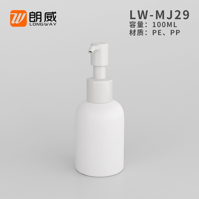 100ml botella de loción de hombro redonda botella de desinfectante de manos champú gel de ducha sub-botella de envases cosméticos al por mayor