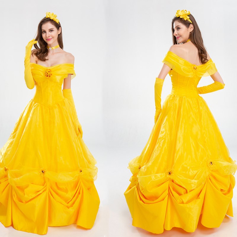 Beauty and the Beast Princess Belle's Dress Princess Dress Female cosplay Dress