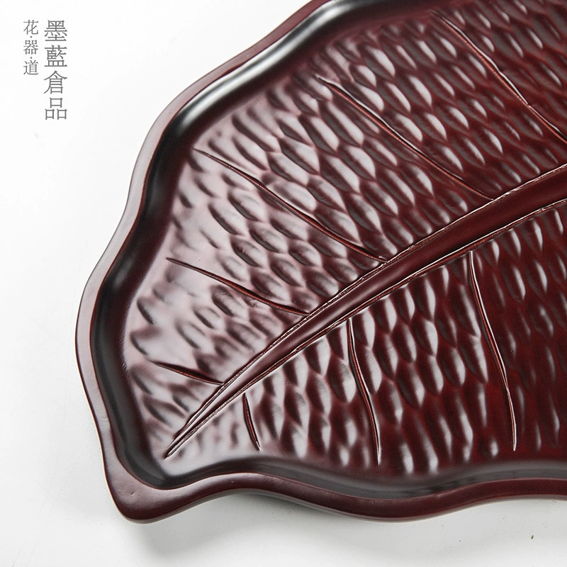 Лезвие из цельного дерева, большое основание, прозрачный поднос для подачи, большой краской, ручной чайный коврик, Цветочная композиция, быстрая деревянная Нижняя опора