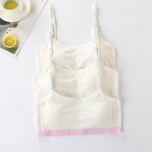 Girls suspender underwear female students thin pure cotton high school students development period junior high school students adolescence comfortable and breathable
