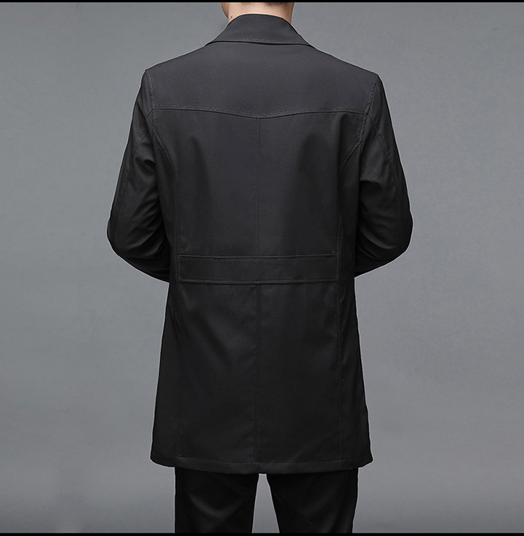 Heren trenchcoat halflang pluche warme zakelijke oversized jas_voghion.com
