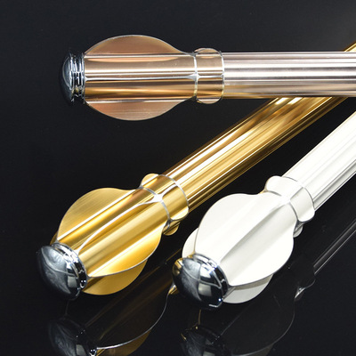 加厚鋁合金窗簾杆特厚羅馬杆單杆雙杆窗簾軌道窗簾杆子支架送配件