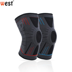 Sports knee support knee knitting breathable silicone spring protective gear for basketball, volleyball, and mountain climbing