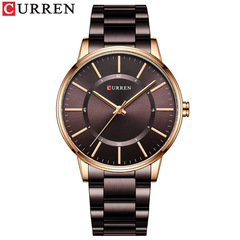 Curren/Carren 8385 Men's Watch, Water-Resistant Quartz Steel Strap Business Casual Watch