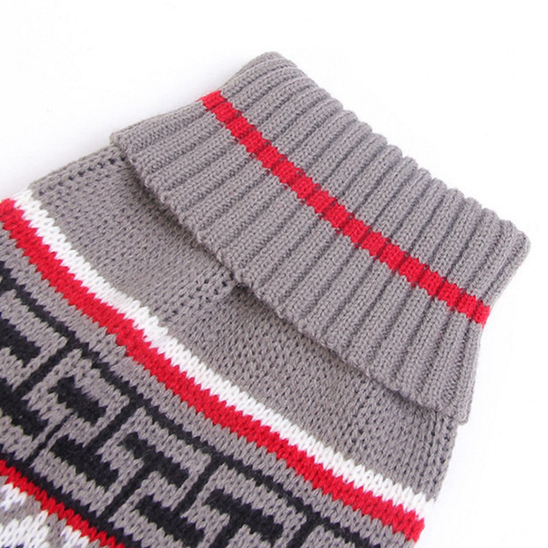 Christmas Reindeer Maple Leaf Snowflake Holiday Pet Clothes Turtleneck Knitted Sweater Dog Cat Clothing Winter Coat_voghion.com