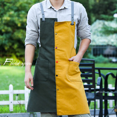 Apron kitchen cooking work cowboy custom logo flower shop restaurant baking men's and women's work clothes children's art students