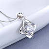 Necklace, pendant, silver 925 sample, Korean style, simple and elegant design, wholesale