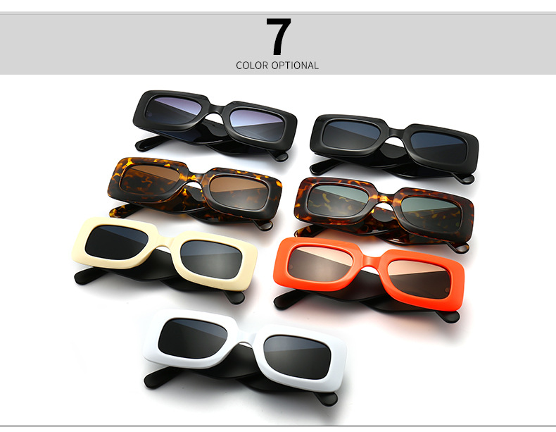 Retro-sonnenbrille Kontrastfarbe Sonnenbrille Mit Weitem Bein Wilde Trend-sonnenbrille display picture 2