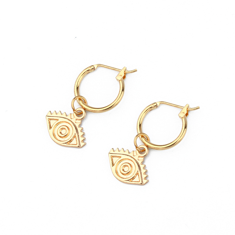 European Ornament Retro Ethnic Style Cross-border Hot Selling Eyes Evil Eyes Earrings Female Earclip Earrings display picture 4