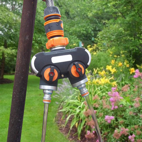 Garden irrigation garden flower watering one-way two-faucet water diverter cross-border gardening e-commerce European watering diverter