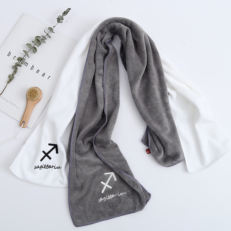 Gym Sports Sweat-absorbent Towel Event Gift Extended Thick Quick-drying Soft Sweat-absorbent Running Adult Zodiac Sign