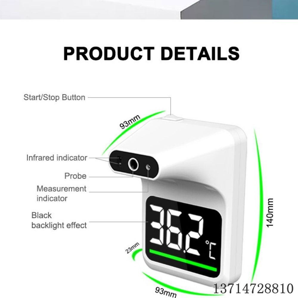 AI intelligent self-service thermometer fixed non-contact wall-mounted infrared forehead thermometer thermometer voice broadcast