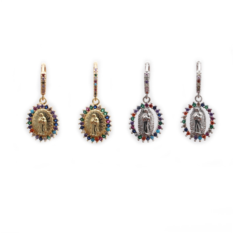 New Brazilian Style Micro-inlaid Zircon Earrings display picture 1