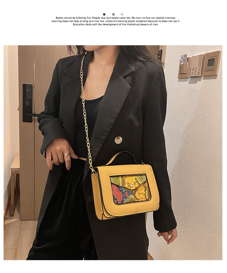 Autumn And Winter Casual New Fashion Snake Print Shoulder Messenger Small Square Bag display picture 10