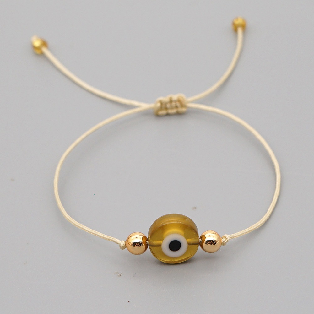 Bracelet En Corde Au Trésor Avec Glaçure Colorée, Yeux De Démon, Bracelet Simple display picture 4