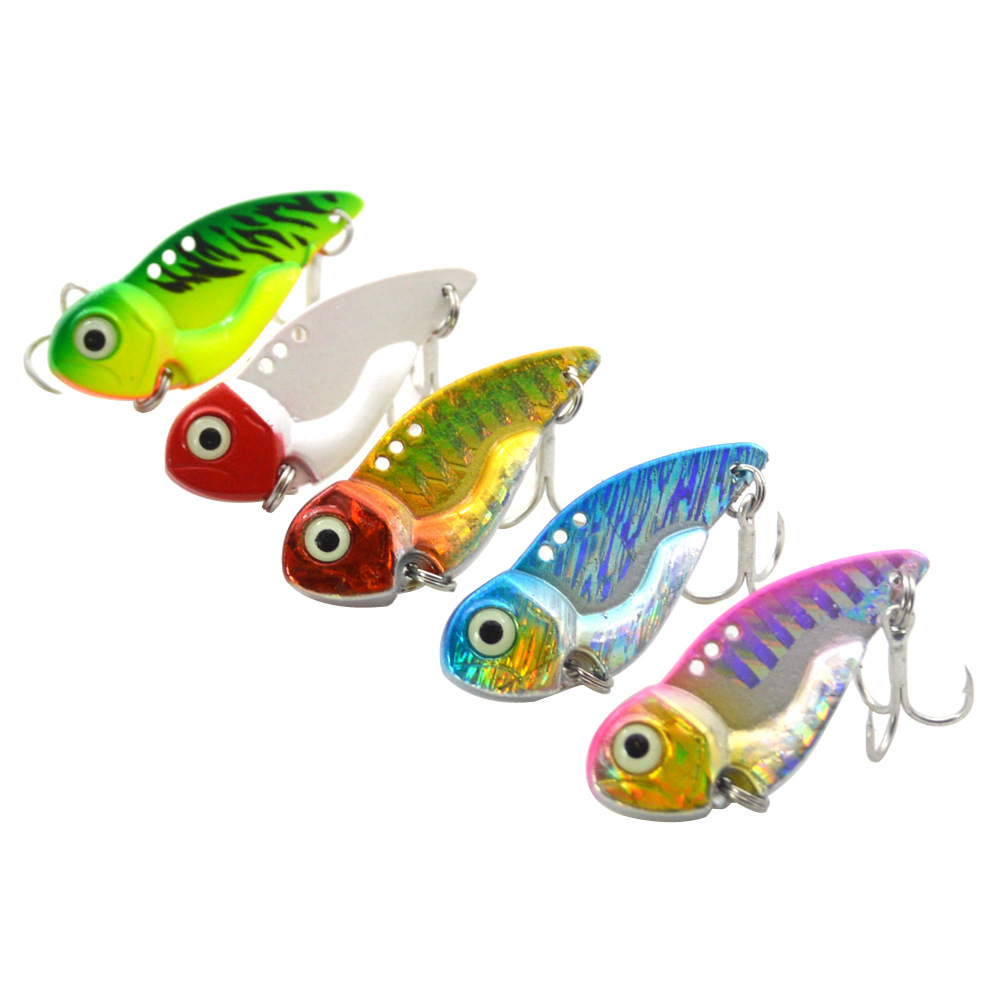 5 Colors Metal Blade Baits Spinner Blade Lures Fresh Water Bass Swimbait Tackle Gear