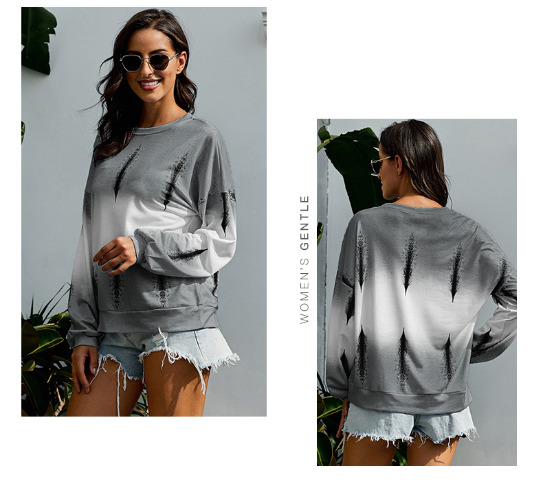  color round neck long sleeve loose women s casual top  NSSI2395