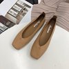 2021 summer and autumn new Korean version of the square flat wild single shoes female maternal student peas shoes shallow lazy shoes