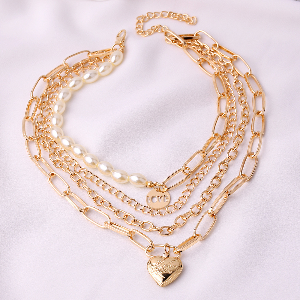 Holiday, Street Occasion Alloy Material Exaggerated Classic Style Pearl Alloy Wholesale