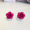 Fashionable retro elegant earrings, simple and elegant design, flowered