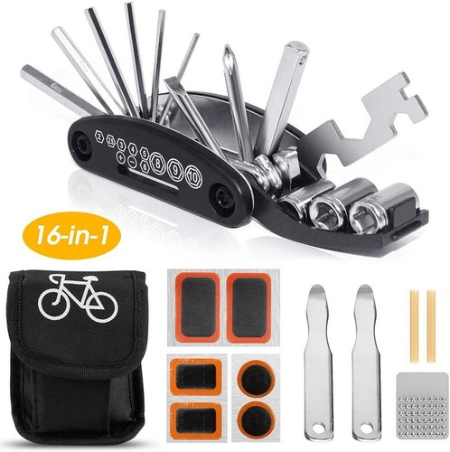 Bicycle repair tool kit, tire repair tool set, bicycle repair tools, mountain bike repair kit