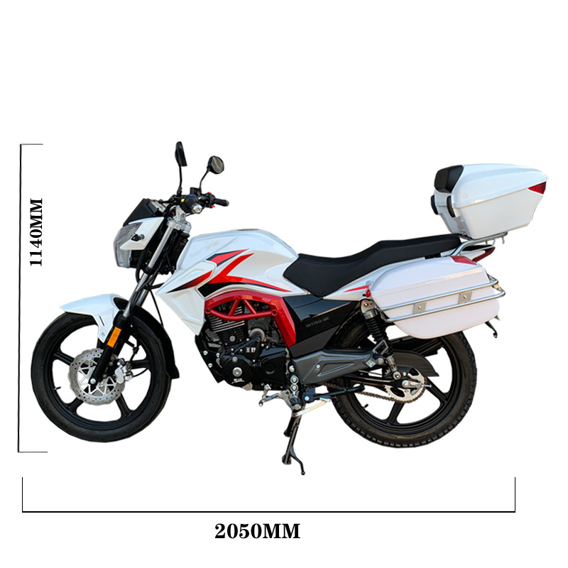 Nuevos productos de cuatro países de inyección eléctrica única motocicleta de tres cajas 150C caballero hombre corriendo locomotora de gran cilindrada de combustible puede ser lanzada