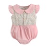 Children's bodysuit, cotton clothing girl's for princess, floral print, 0-3 years, Korean style