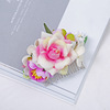 Foreign trade European and American style simulation flowers rose hair combed silver hair accessories Ms. Thailand Ms. Ms.