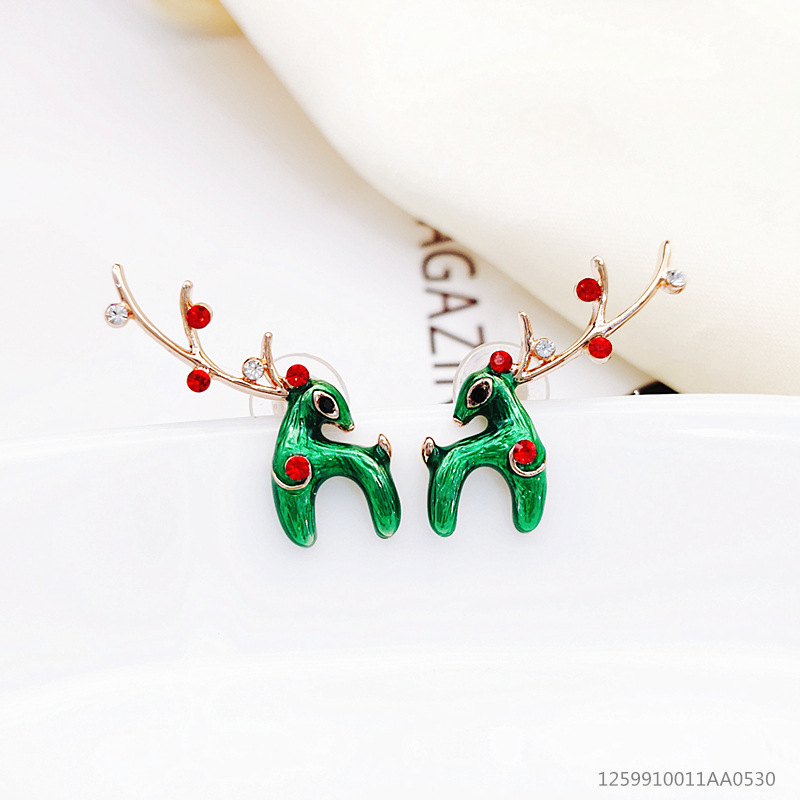 Christmas Fashion Diamond Earrings display picture 1