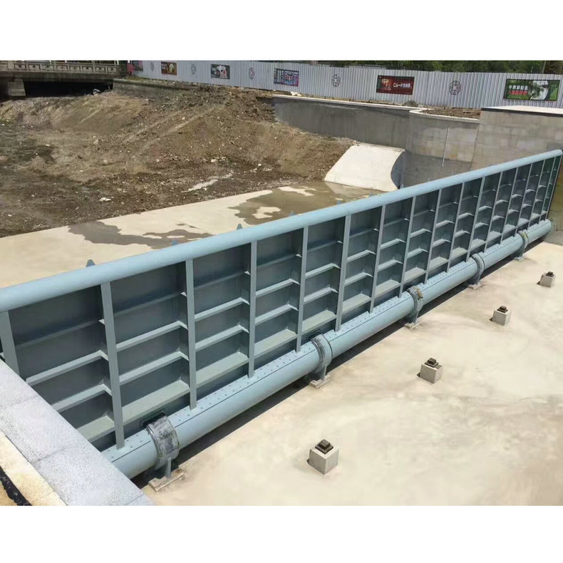 景观液压坝底横轴旋转钢坝 拦水景观合页活动钢坝 海南液压坝供应