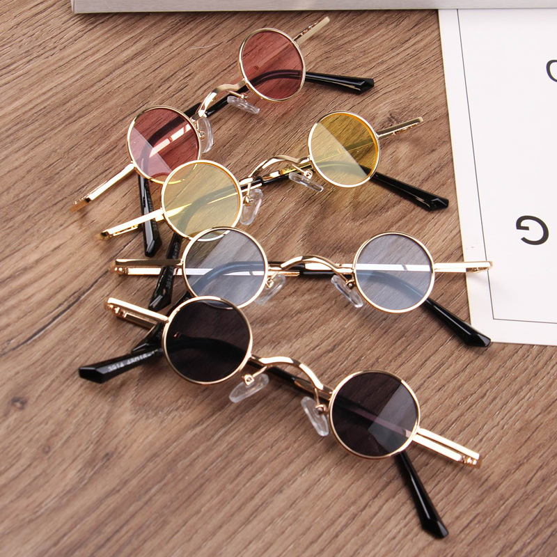 2020 new trendy metal small round frame...