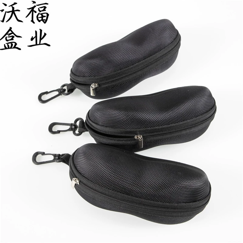 Оптовая Ева коробка черный Оксфорд ткань молния сумка Солнцезащитные очки коробка может сделать шитье ткань логотип