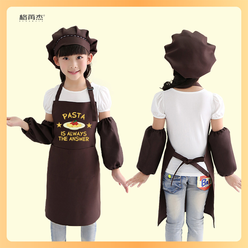 Lindo anti-fouling delantal para niños logotipo personalizado hogar cocina comedor jardín de infantes arte pintura ropa impresión