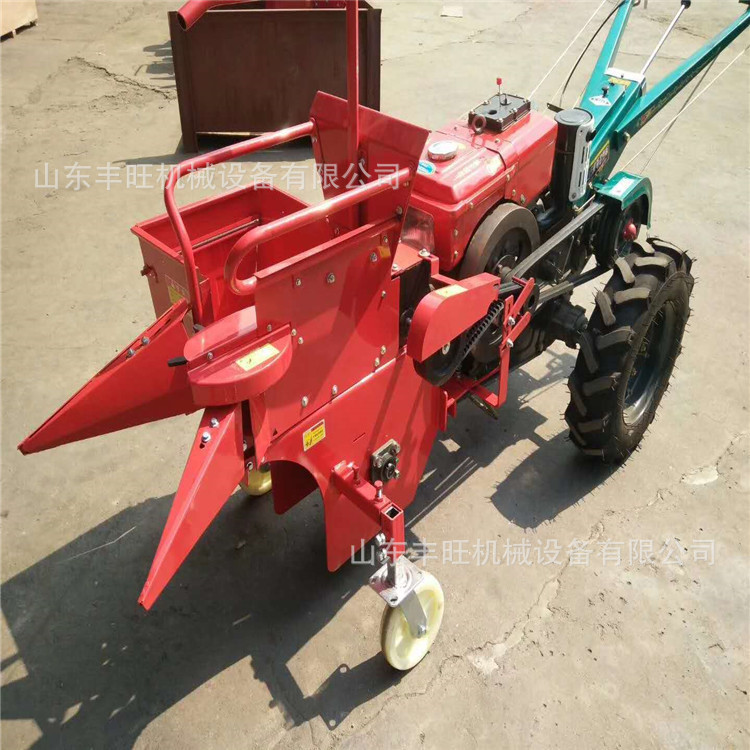 自走式单行玉米收获机 手扶车配玉米收获机多功能苞米棒子收割机