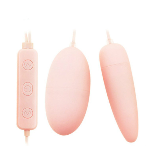 USB Dual Jump Egg Honey Egg Upgrade Version Adult Couple Vibrator Point-Round Variable Frequency Strong Shock Gadget Massager