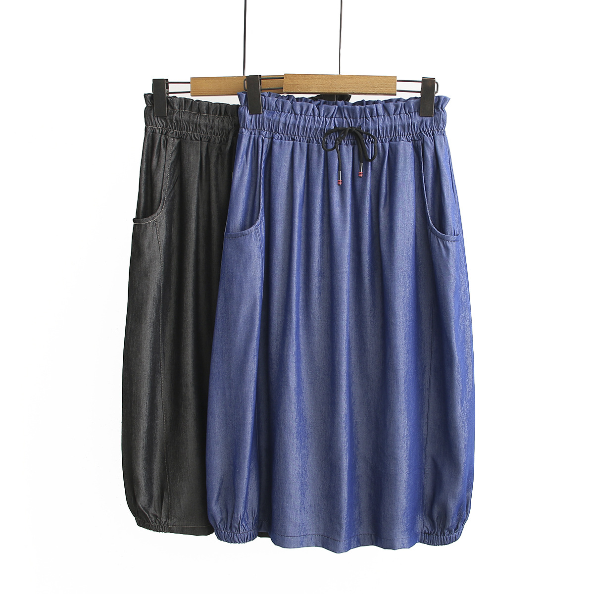 Big size dress 2020 summer New products Tencel cowboy Lantern skirt MM Easy skirt NY896