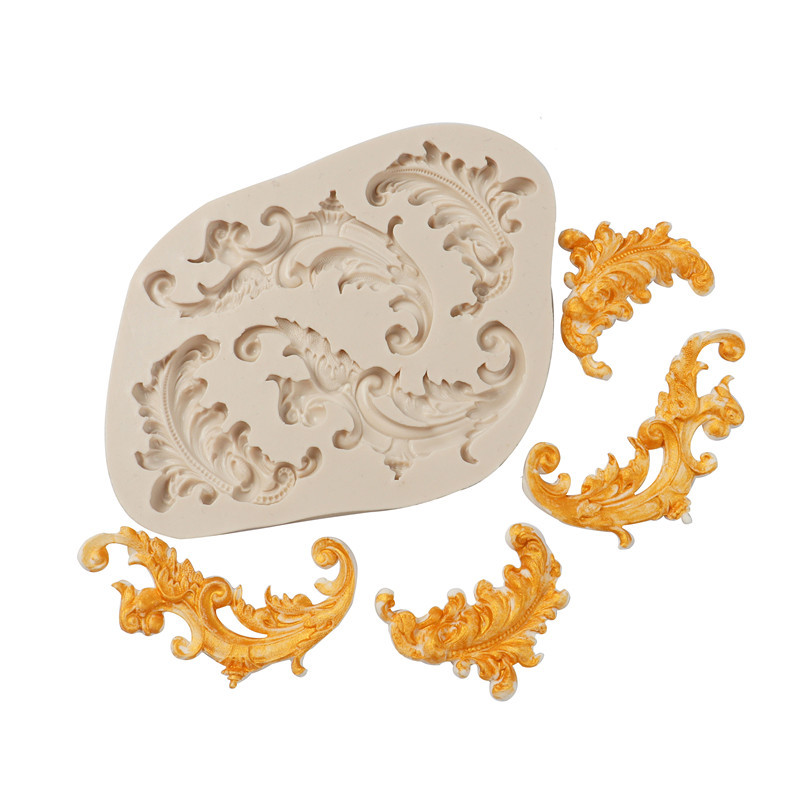 Molde de silicona fondant molde de pastel de alivio europeo decoración de la torta molde de chocolate molde de cocción ritmo seco