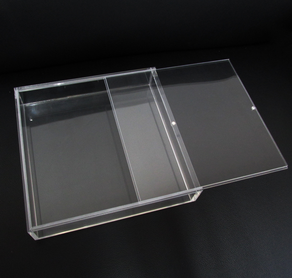 厂家生产高清透明亚克力推拉式盒子亚克力抽拉盒子粘接精细无气泡