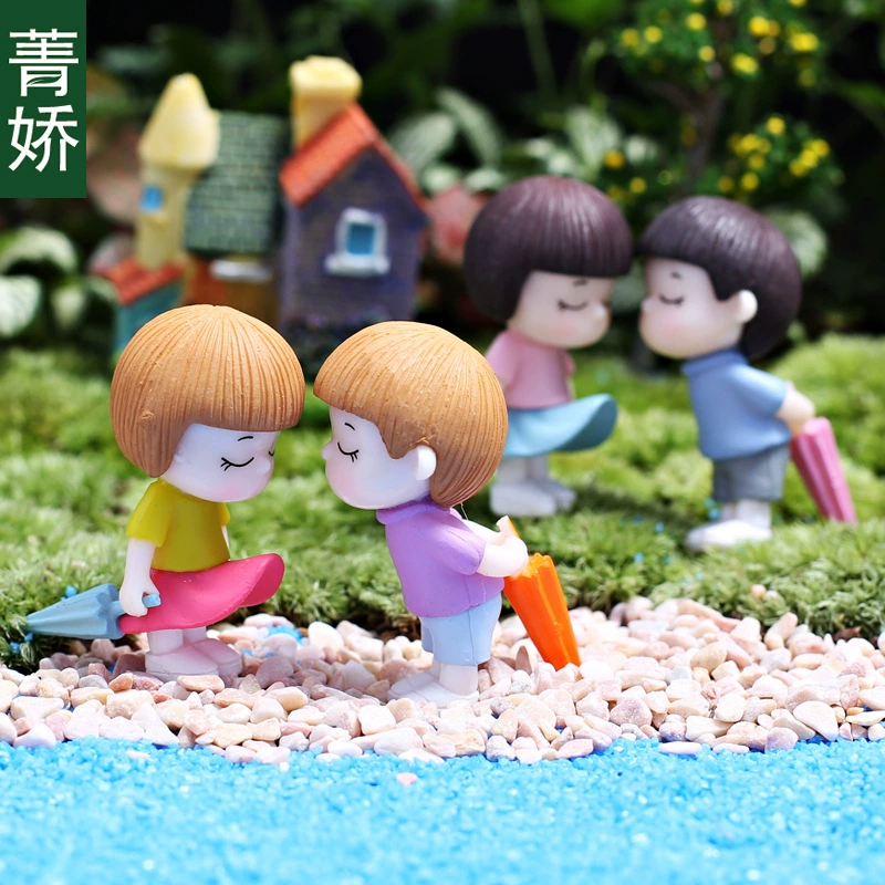 Зонт пара мох мясо микропейзаж DIY материал горшок сад зеленое растение Цветочные украшения