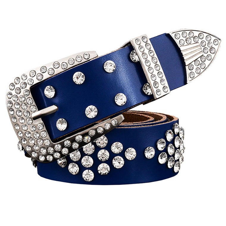 European beauty belt leather diamond-sha...