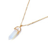 Necklace, pendant, fuchsia quartz crystal, European style, wholesale