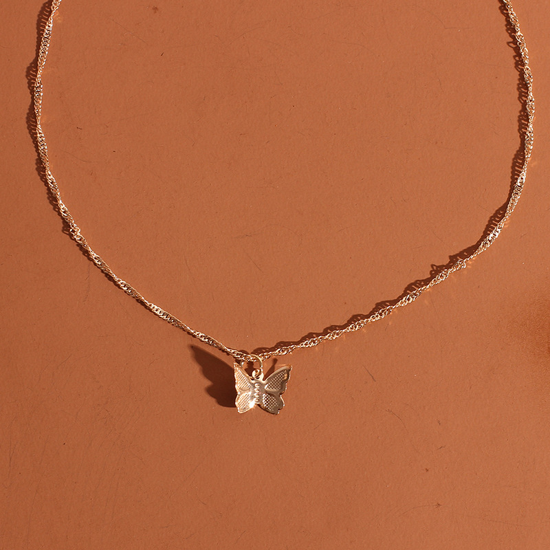 Mode Schmetterling Halskette Ohrringe display picture 1