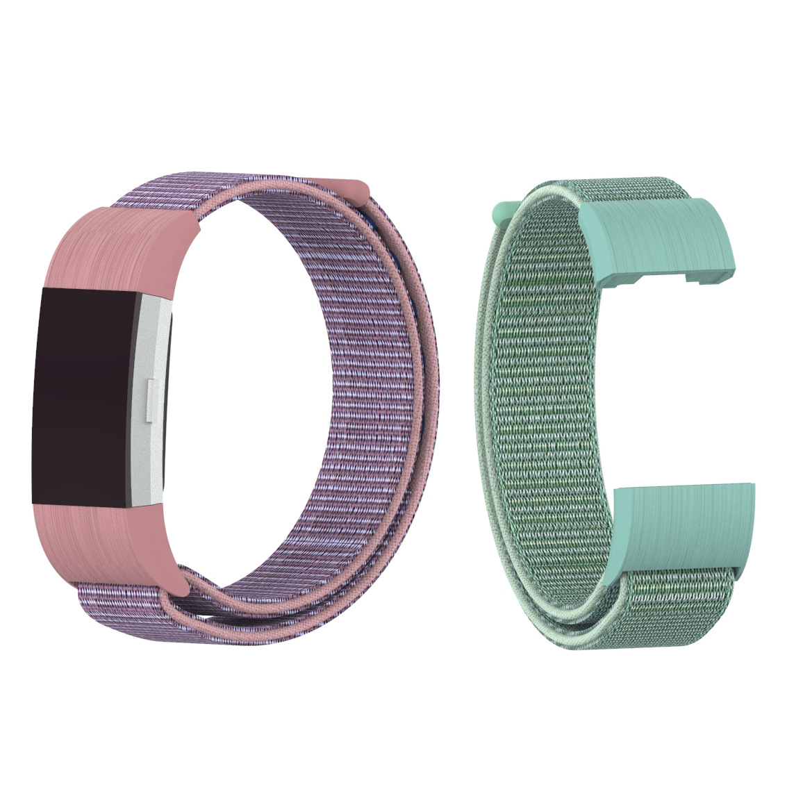 fitbit charge2尼龙回环表带 智能手环/手表腕带 魔术贴/塑胶头粒