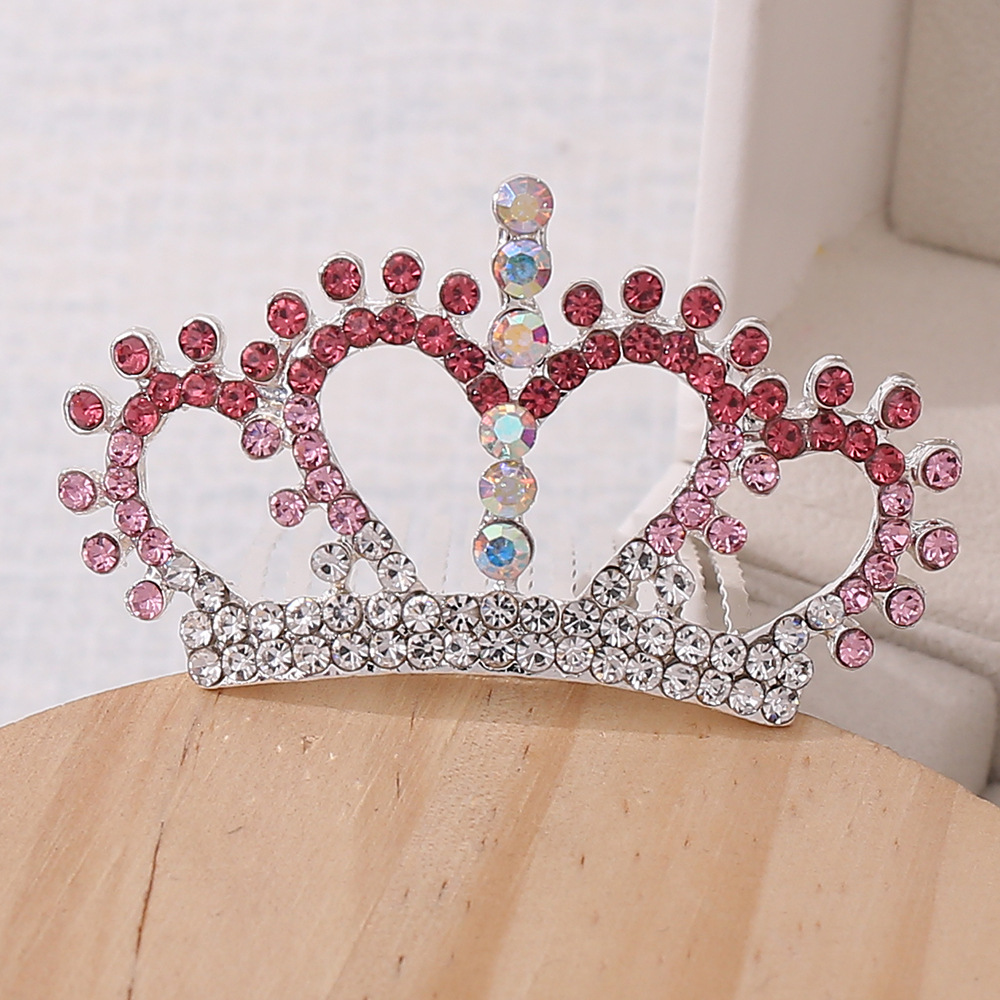 Fashion Crown Alloy Inlay Rhinestones Hair Combs 1 Piece display picture 2